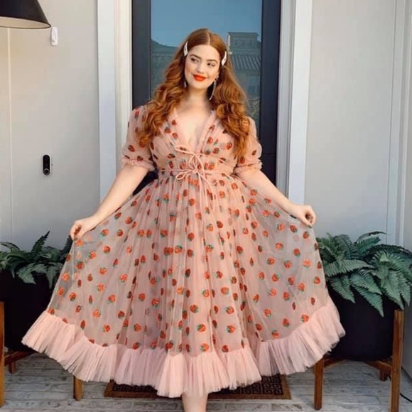 COPY - STRAWBERRY Tulle Sparkles! Pink Ruffles Fairy Tale Dress Kawaii Celebrat… - Picture 3 of 7